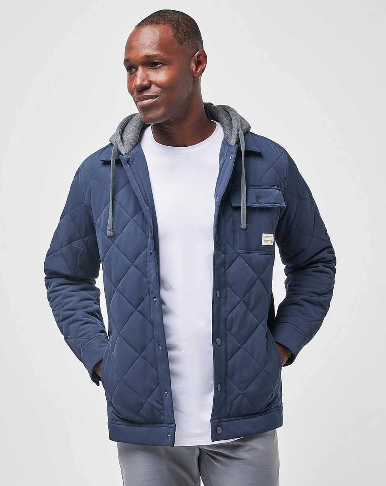 Grey Wave Full Zip Hoodie