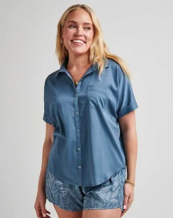 Seaside Bliss Tie Front Top