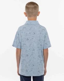Splatter Print Youth Polo